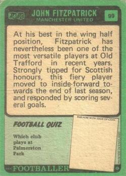 1970-71 A&BC Chewing Gum Footballers (Scottish) #99 John Fitzpatrick Back