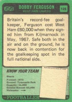 1970-71 A&BC Chewing Gum Footballers (Scottish) #125 Bobby Ferguson Back