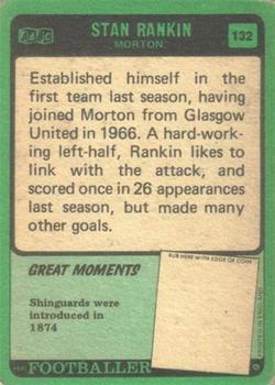 1970-71 A&BC Chewing Gum Footballers (Scottish) #132 Stan Rankin Back