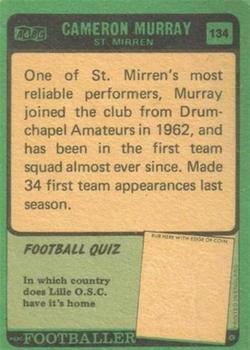1970-71 A&BC Chewing Gum Footballers (Scottish) #134 Cameron Murray Back