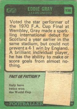 1970-71 A&BC Chewing Gum Footballers (Scottish) #136 Eddie Gray Back