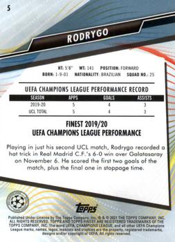 2020-21 Finest UEFA Champions League #5 Rodrygo Back