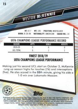 2020-21 Finest UEFA Champions League #15 Weston McKennie Back