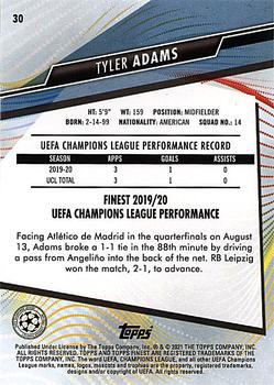 2020-21 Finest UEFA Champions League #30 Tyler Adams Back
