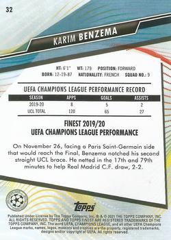 2020-21 Finest UEFA Champions League #32 Karim Benzema Back