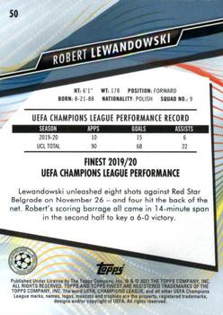 2020-21 Finest UEFA Champions League #50 Robert Lewandowski Back