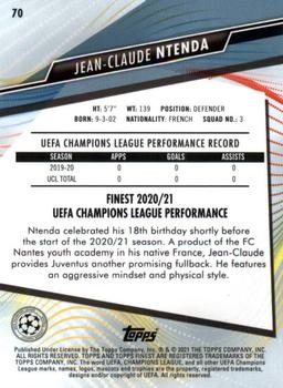 2020-21 Finest UEFA Champions League #70 Jean-Claude Ntenda Back