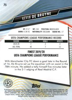 2020-21 Finest UEFA Champions League #75 Kevin De Bruyne Back