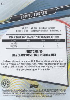 2020-21 Finest UEFA Champions League #81 Romelu Lukaku Back