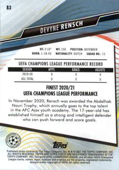 2020-21 Finest UEFA Champions League #83 Devyne Rensch Back