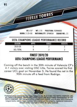 2020-21 Finest UEFA Champions League #91 Ferran Torres Back