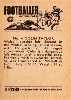 1966-67 A&BC Footballers #4 Colin Taylor Back