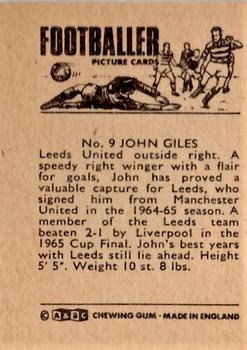 1966-67 A&BC Footballers #9 Johnny Giles Back