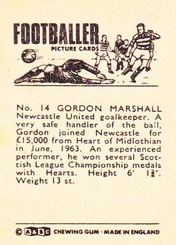 1966-67 A&BC Footballers #14 Gordon Marshall Back