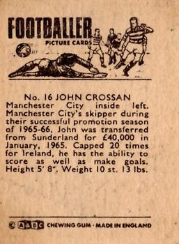 1966-67 A&BC Footballers #16 Johnny Crossan Back