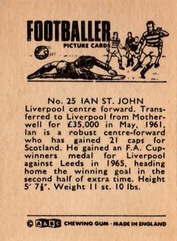 1966-67 A&BC Footballers #25 Ian St. John Back