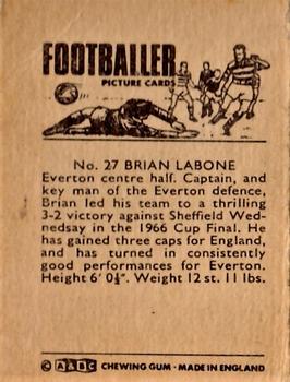 1966-67 A&BC Footballers #27 Brian Labone Back