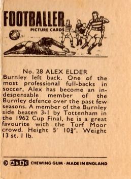 1966-67 A&BC Footballers #28 Alex Elder Back