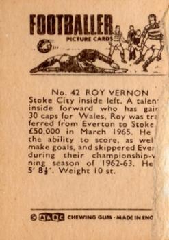 1966-67 A&BC Footballers #42 Roy Vernon Back