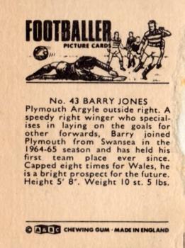 1966-67 A&BC Footballers #43 Barrie Jones Back