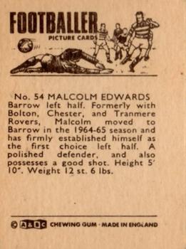 1966-67 A&BC Footballers #54 Malcolm Edwards Back