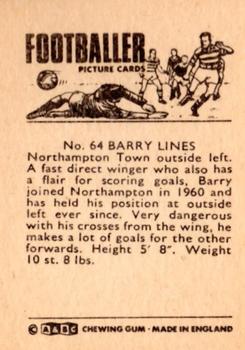 1966-67 A&BC Footballers #64 Barry Lines Back