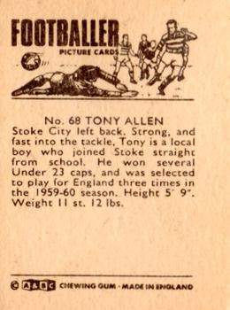 1966-67 A&BC Footballers #68 Tony Allen Back