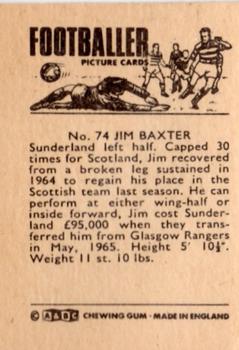 1966-67 A&BC Footballers #74 Jim Baxter Back