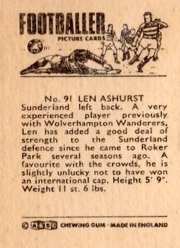 1966-67 A&BC Footballers #91 Len Ashurst Back