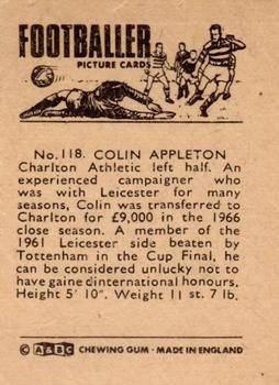 1966-67 A&BC Footballers #118 Colin Appleton Back