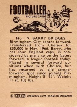 1966-67 A&BC Footballers #119 Barry Bridges Back