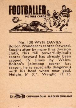 1966-67 A&BC Footballers #130 Wyn Davies Back