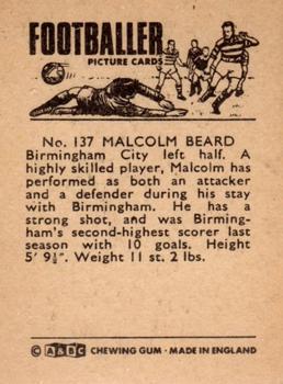 1966-67 A&BC Footballers #137 Malcolm Beard Back