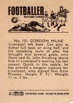 1966-67 A&BC Footballers #151 Gordon Milne Back