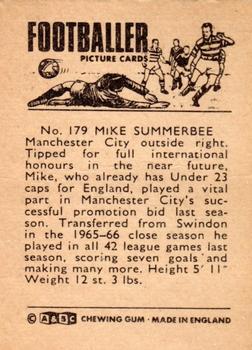 1966-67 A&BC Footballers #179 Mike Summerbee Back