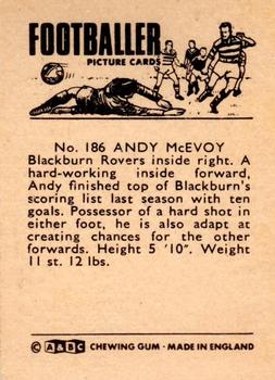 1966-67 A&BC Footballers #186 Andy McEvoy Back
