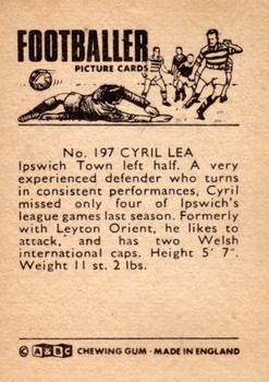1966-67 A&BC Footballers #197 Cyril Lea Back
