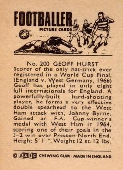1966-67 A&BC Footballers #200 Geoff Hurst Back