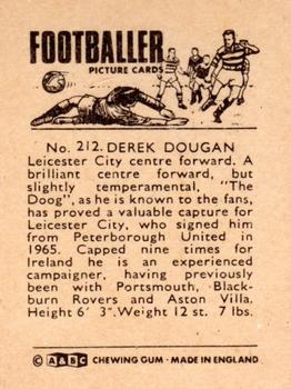 1966-67 A&BC Footballers #212 Derek Dougan Back