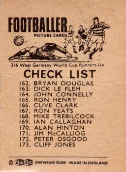1966-67 A&BC Footballers #216 World Cup Team Back