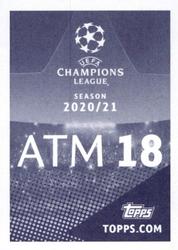2020-21 Topps UEFA Champions League Sticker Collection #ATM 18 Diego Costa Back