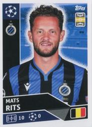 2020-21 Topps UEFA Champions League Sticker Collection #BRU 9 Mats Rits Front