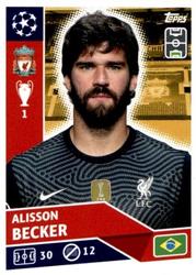 2020-21 Topps UEFA Champions League Sticker Collection #LIV 3 Alisson Becker Front