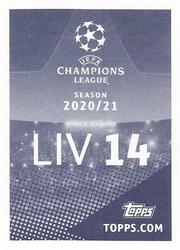 2020-21 Topps UEFA Champions League Sticker Collection #LIV 14 Alex Oxlade-Chamberlain Back