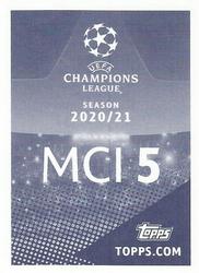 2020-21 Topps UEFA Champions League Sticker Collection #MCI 5 Nicolás Otamendi Back