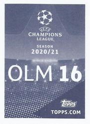 2020-21 Topps UEFA Champions League Sticker Collection #OLM 16 Morgan Sanson Back