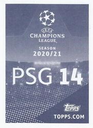 2020-21 Topps UEFA Champions League Sticker Collection #PSG 14 Julian Draxler Back