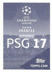 2020-21 Topps UEFA Champions League Sticker Collection #PSG 17 Neymar Jr Back