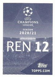 2020-21 Topps UEFA Champions League Sticker Collection #REN 12 Benjamin Bourigeaud Back
