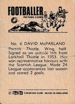 1967-68 A&BC Chewing Gum Footballers (Scottish) #6 David McParland Back